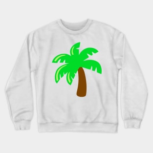 Palm Tree Emoticon Crewneck Sweatshirt